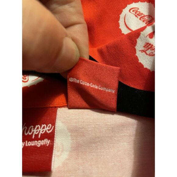 Stitch Shoppe‎ Loungefly All Over Print Red White Coca-Cola Bottle Cap Dress L - Picture 11 of 13
